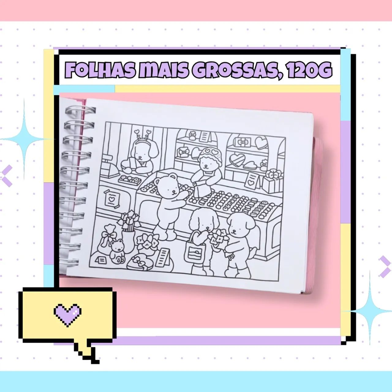 Bobbie Goods Livro para Colorir, 98 páginas, NOVO - Foto 3