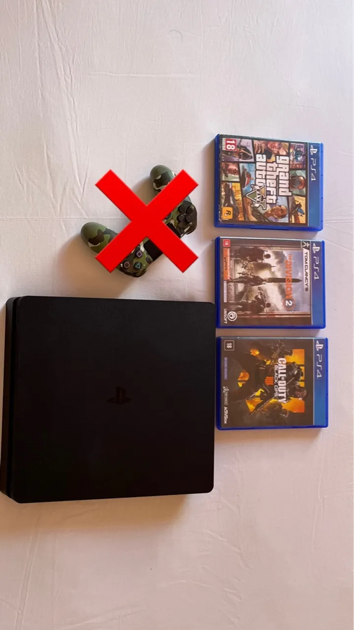 Console PS4 Slim 1TB com 3 Jogos