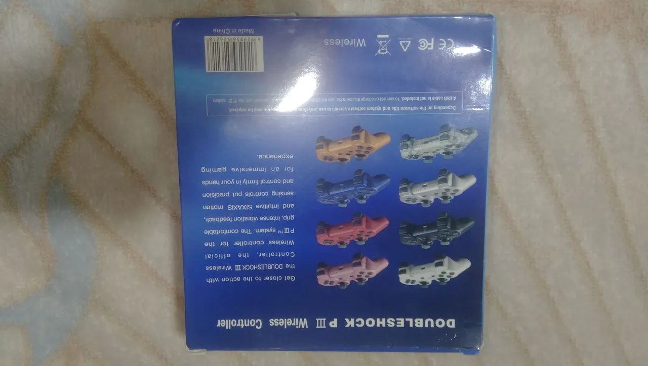 Controle Joystick Para Vídeo Game PlayStation 3 Sem Fio Preto Novo Universal - Foto 2