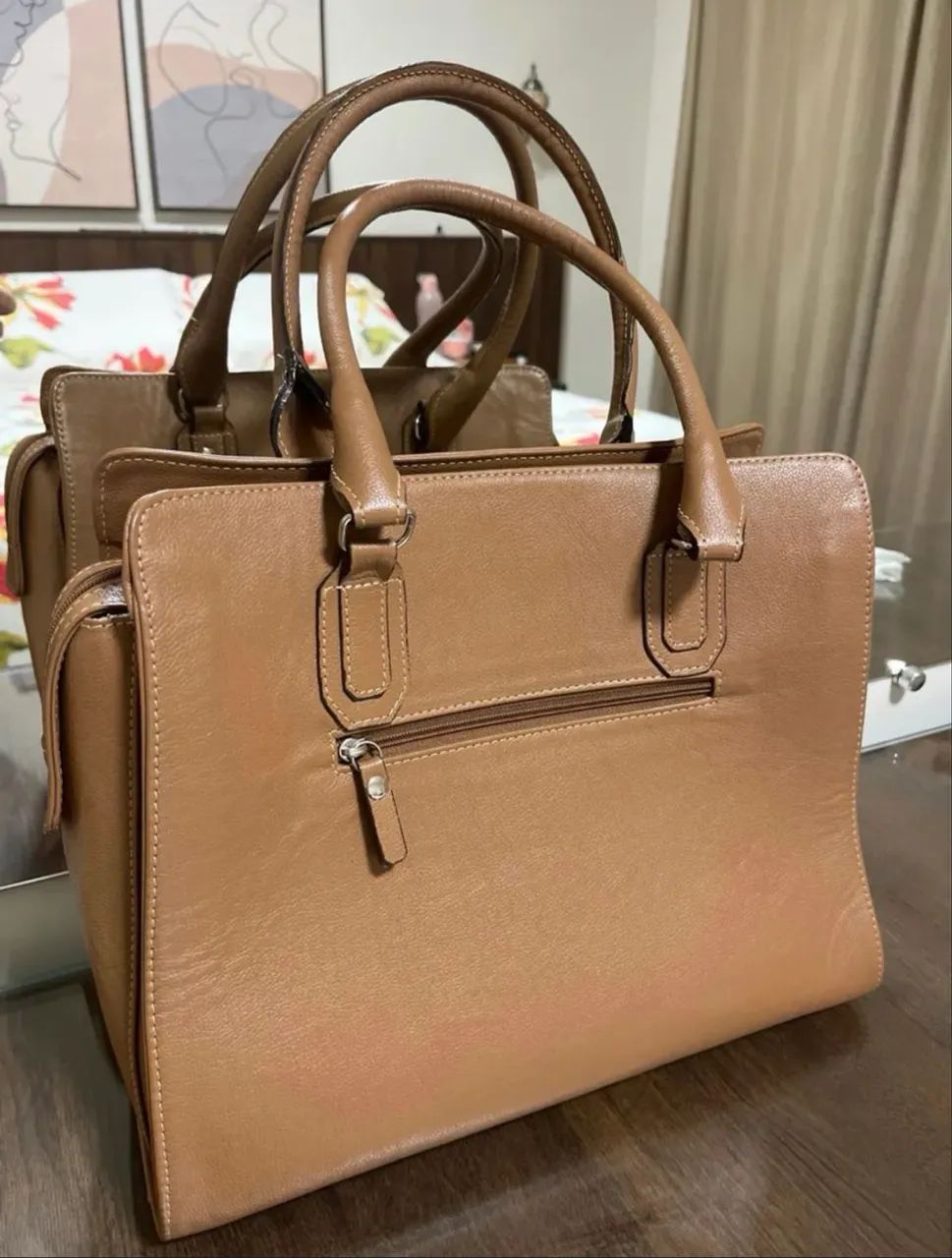 Bolsa em Couro Legítimo | Caramelo - Foto 5