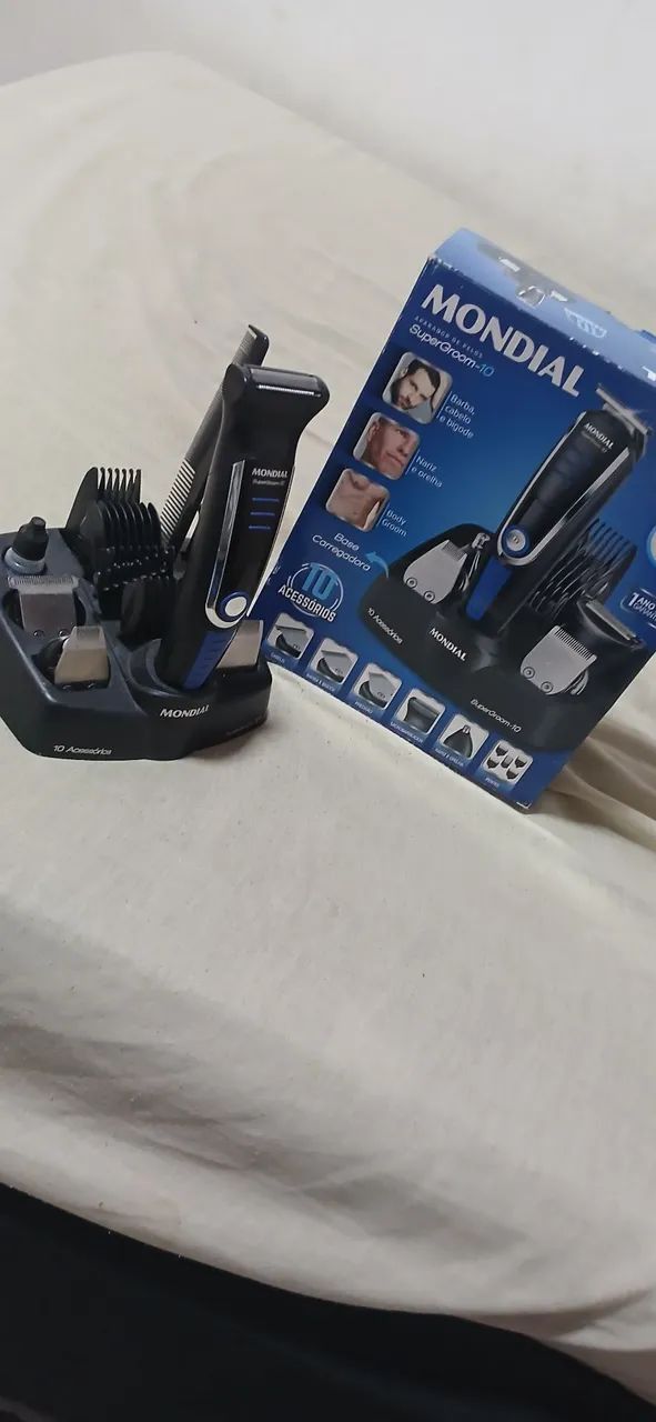 Aparador de Pelos Mondial SuperGroom-10 com 10 Acessórios