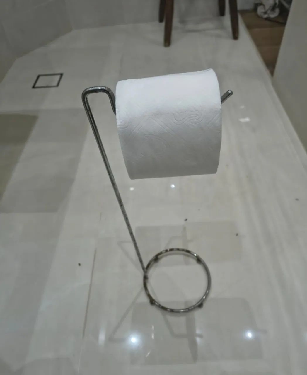 PORTA PAPEL HIGIÊNICO CROMADO.  - Foto 2