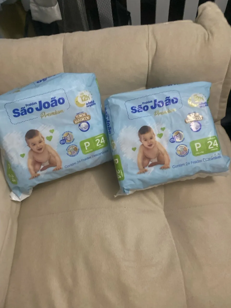 Fraldas São João Premium P 24 unidades