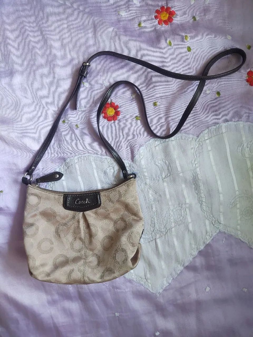 Bolsa Coach Original Ombro Bege - Foto 2