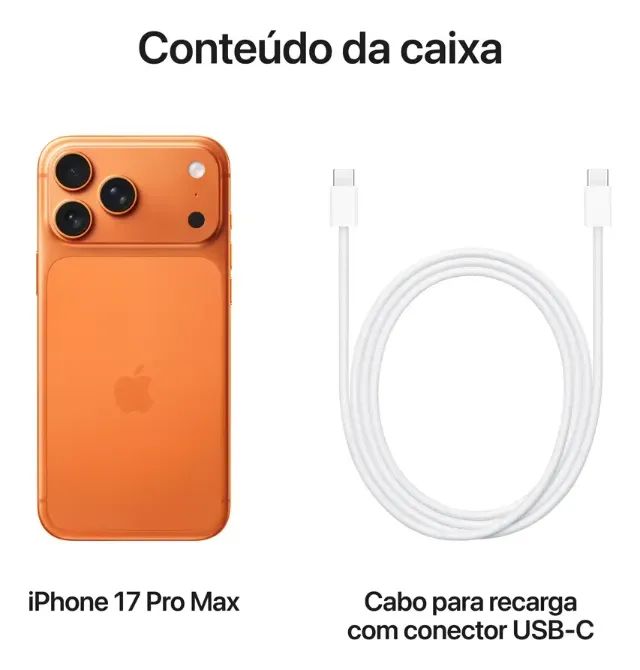 iPhone 17 Pro Max 256GB - Laranja-cósmico - Distribuidor