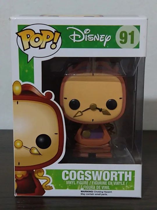 Funko Pop Cogsworth 91 The Beauty & The Beast - A Bela E A Fera