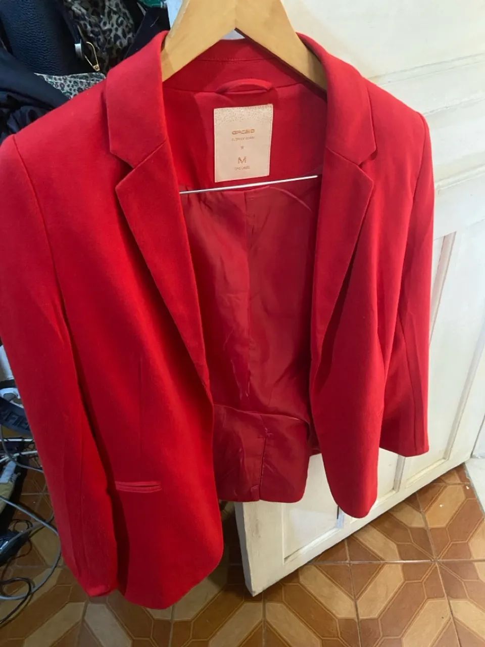 Blazer vermelho tamanho M da Marca Opção - Foto 2