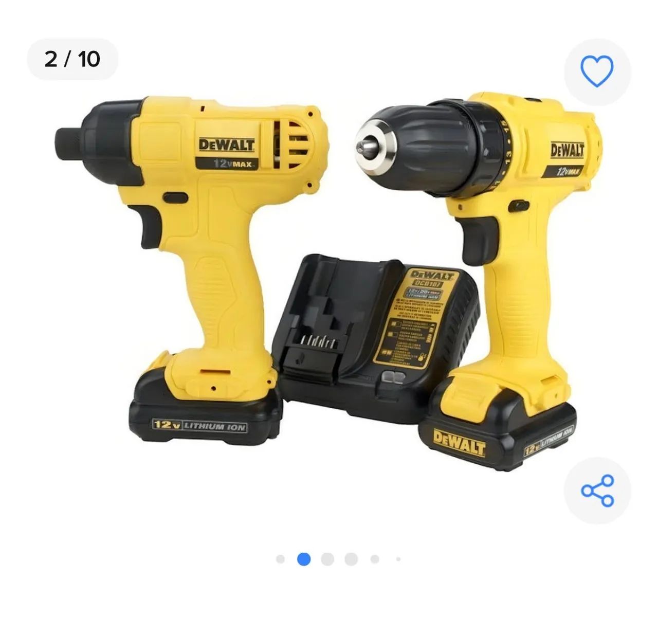 Jogo de Parafusadeiras Dewalt 12V Max