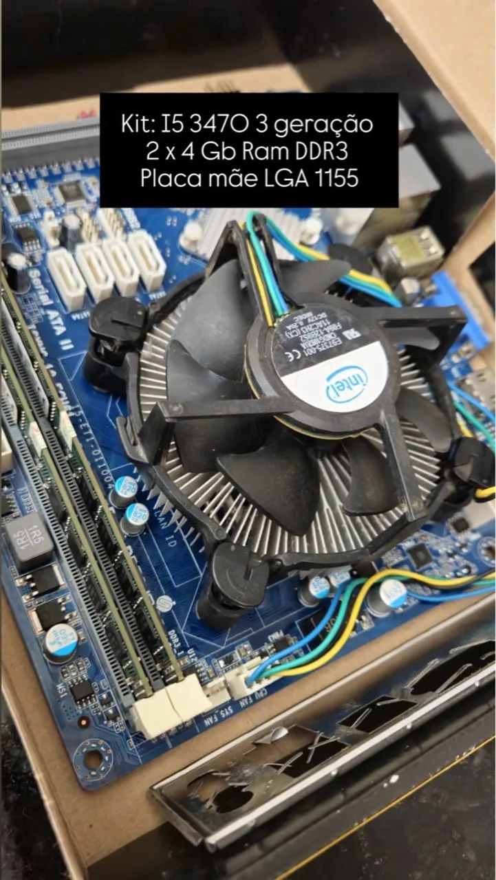 Kit i5 3470 + 2 x 4 GB DDR3 + Placa mãe  - Foto 2