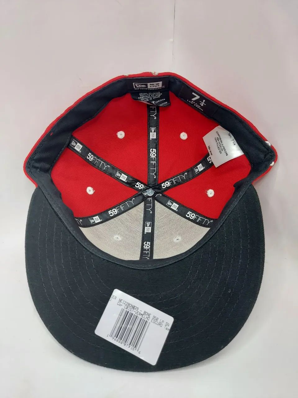 Boné New era vermelho - Branded - aba reta - 5950 - Foto 4