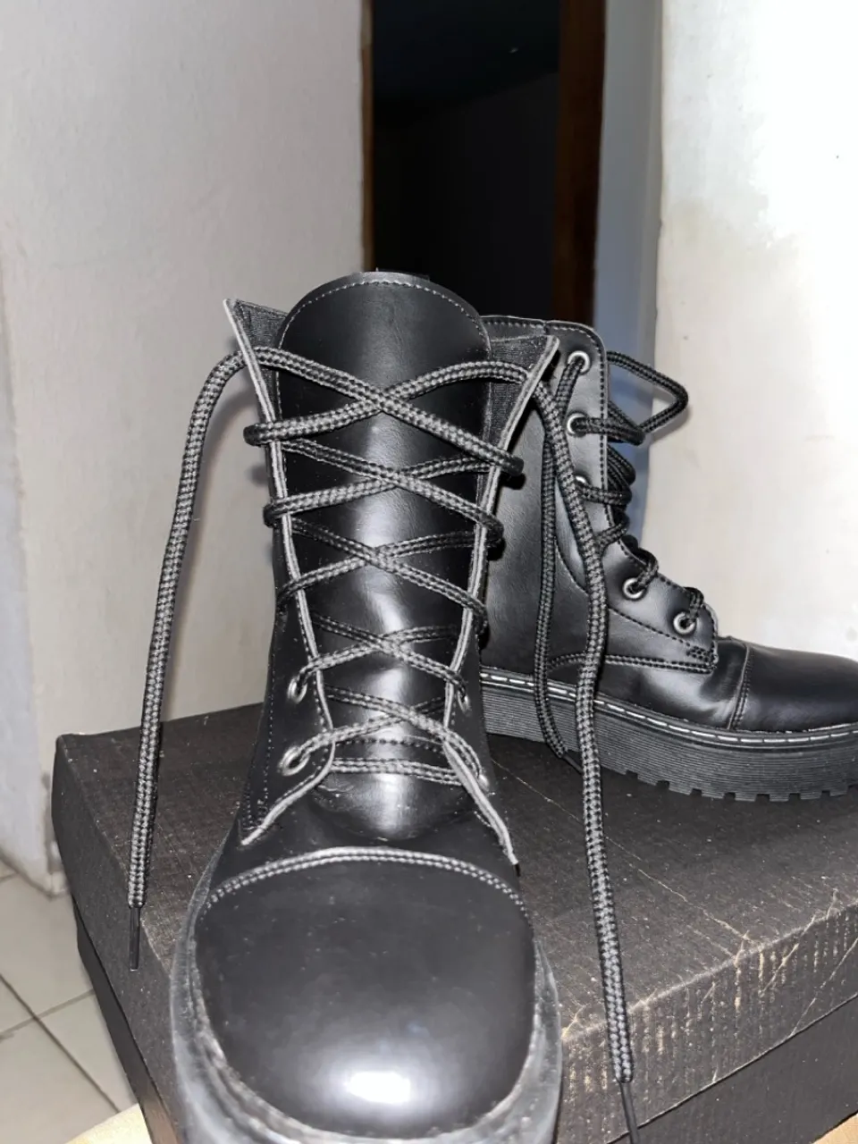 Botas Coturno Femininas - Preto