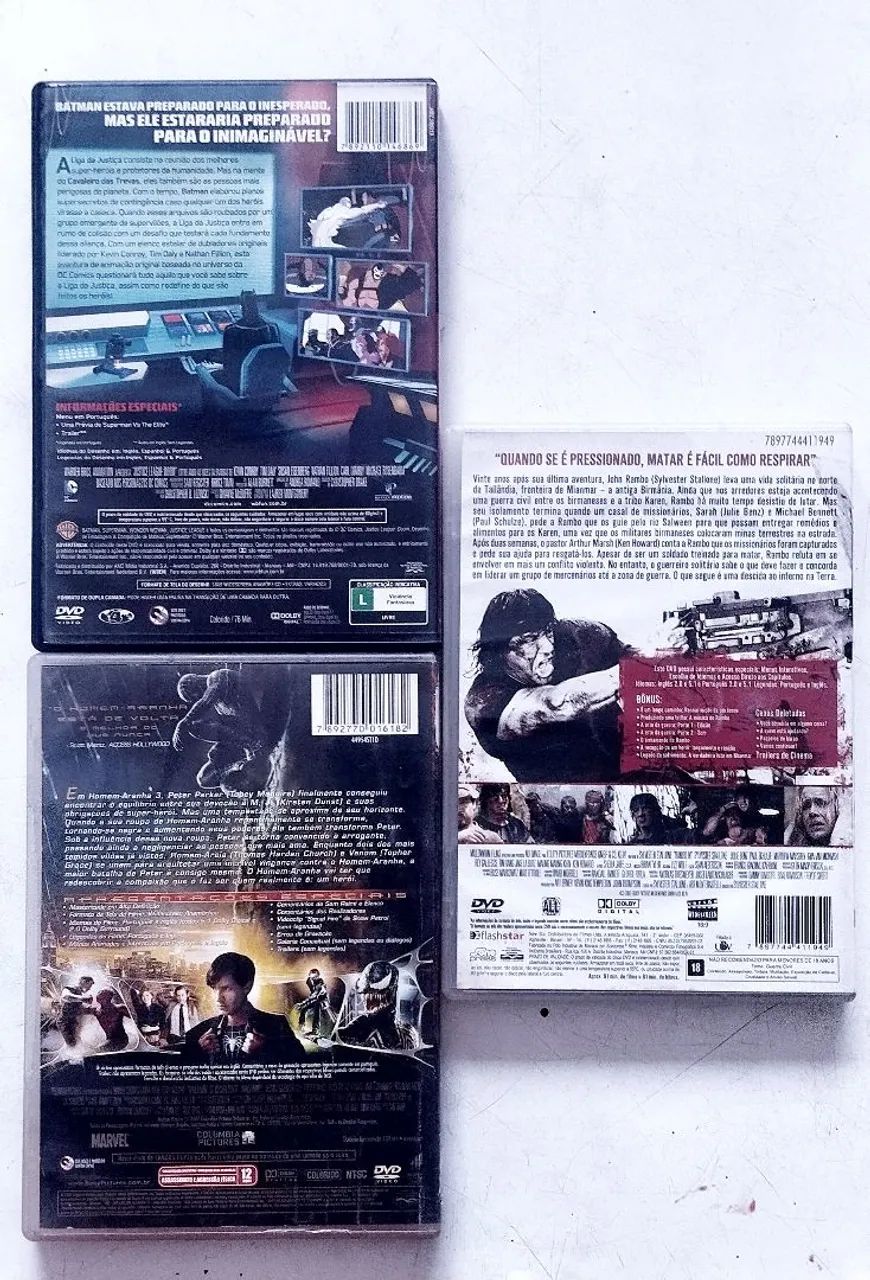 DVD LOTE RAMBO SPIDERMAN DOOM - Foto 2