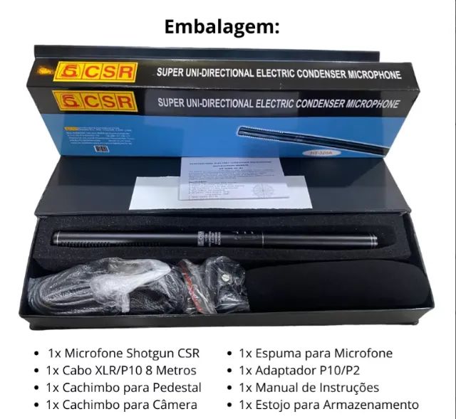 Microfone Csr Yoga Ht-81 Shotgun Super Unidirecional em perfeito estado - Foto 2