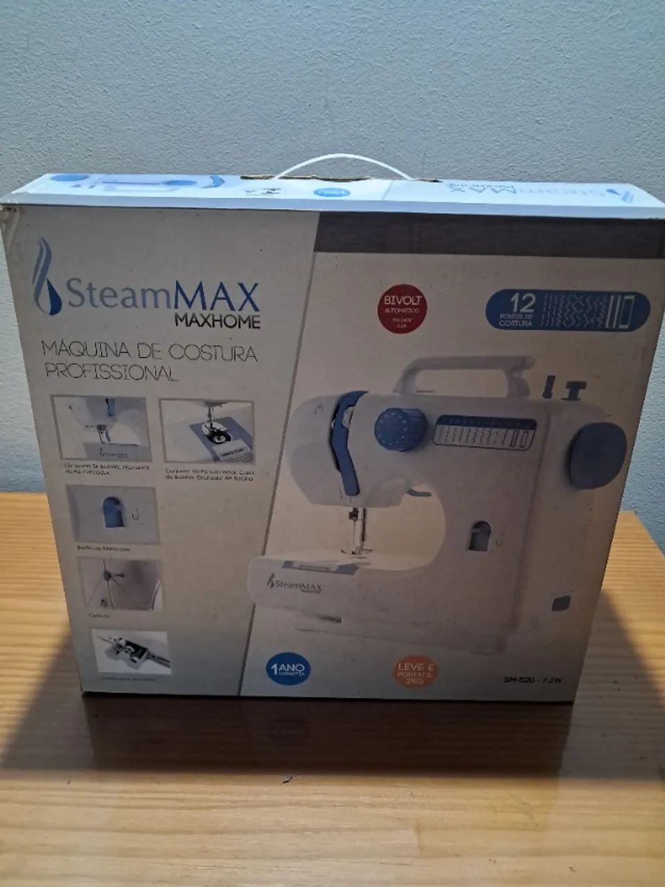Maquina de costura profissional 12 pontos sm 520 steam max - Foto 3