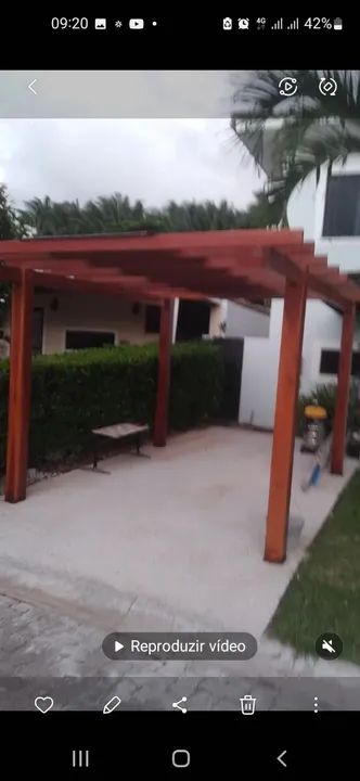 Pergolados em madeira de lei, para área gourmet, garagens, jardins e etc.