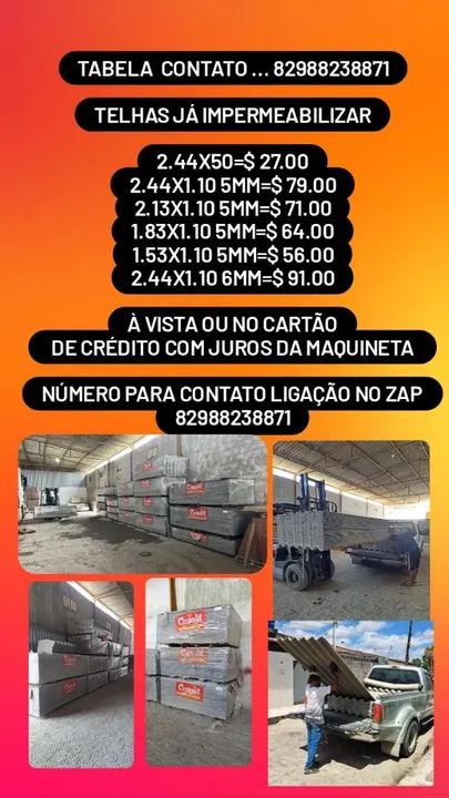 Distribuidora de telha na promoção aqui em Maceió fazemos entrega só ligar *71 - Foto 5