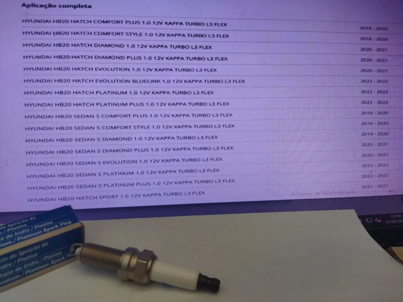 Velas de ignição HB 20 1.0 turbo 2016/2022