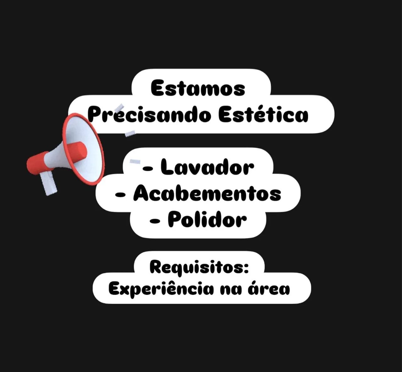 Emprego: estamos precisando 