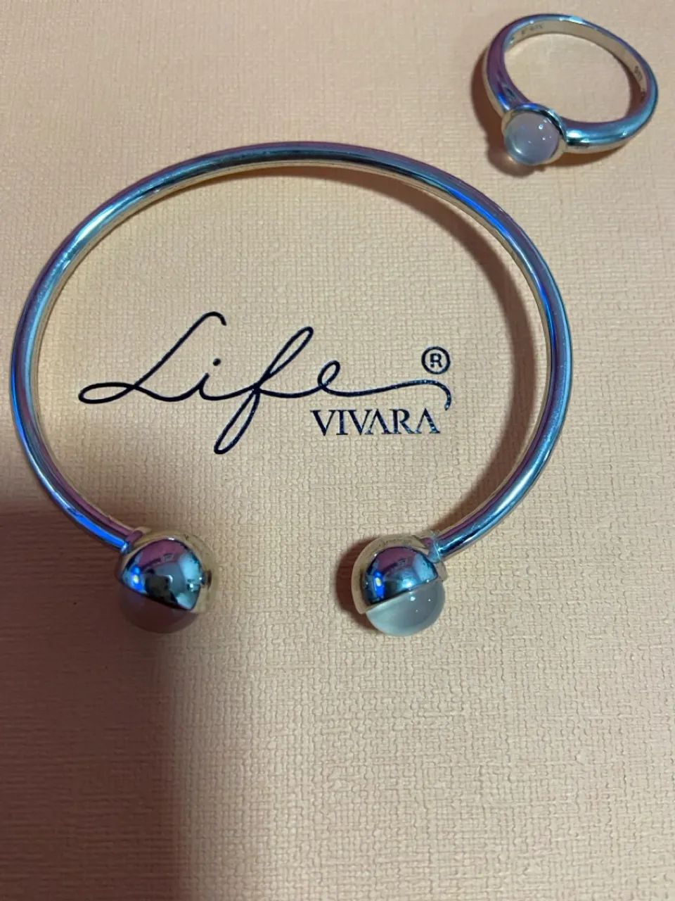 Pulseira e anel vivara 