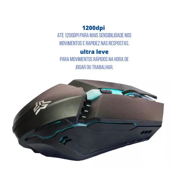 Mouse Com Fio Led Em Rgb Knup - Foto 4