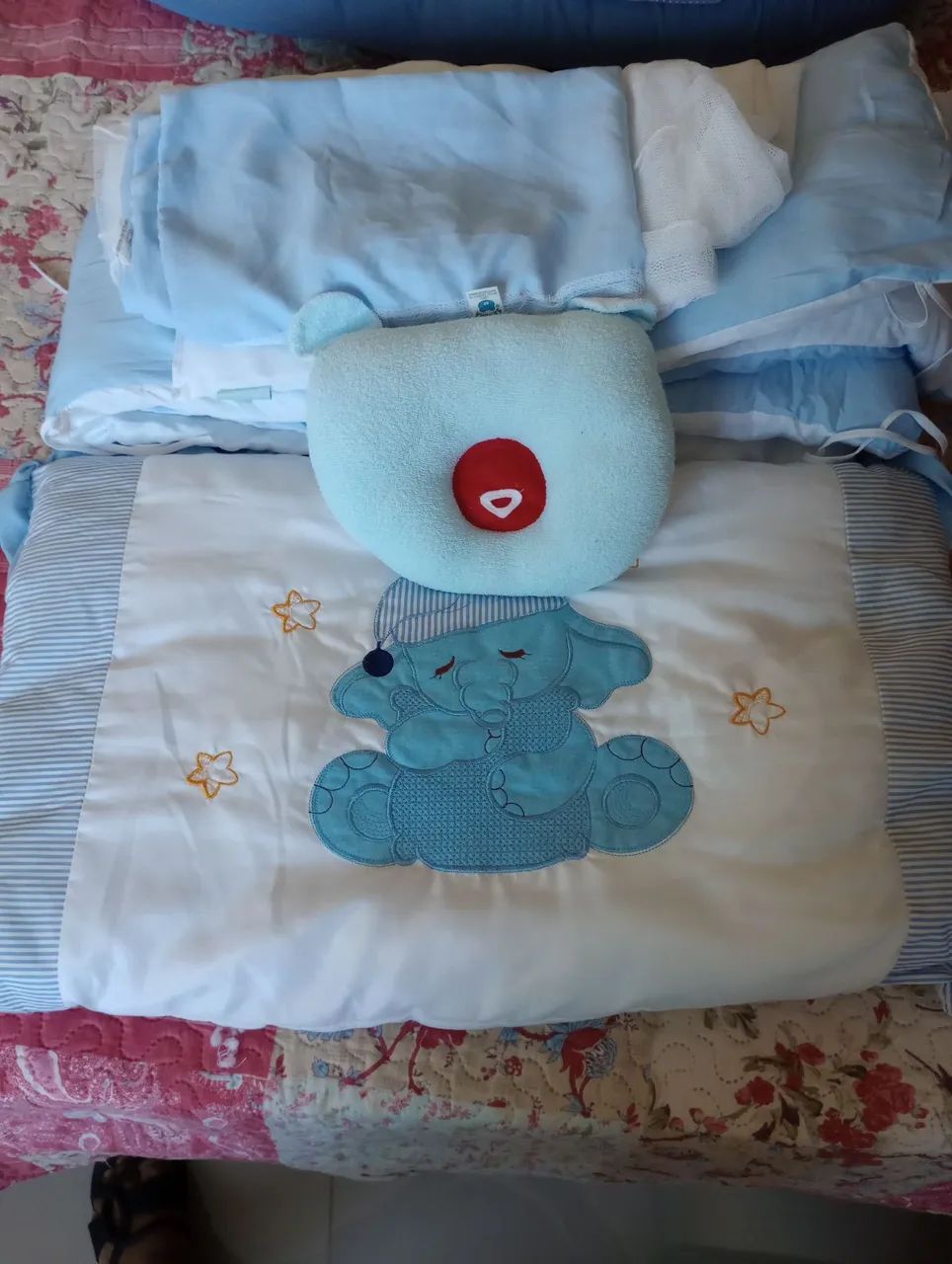 Enxoval de bebê com tema de elefante - Foto 3