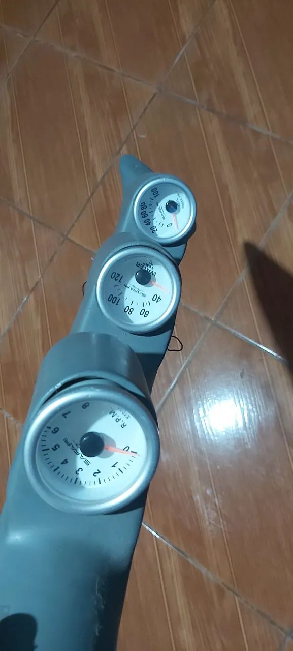 Kit relógios (SAFARI) para carro pressão óleo temperatura conta giros - Foto 4