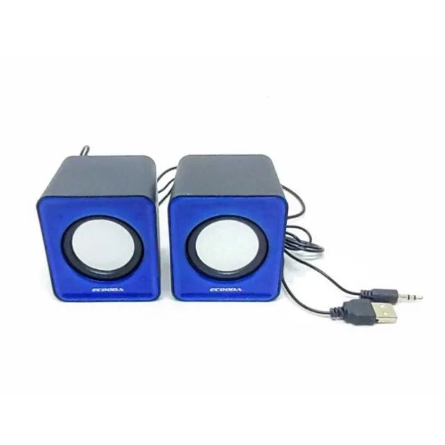 Caixa Caixinha De Som Ecooda Subwoofer Portátil Pc Notebook Usb P2 - Foto 2