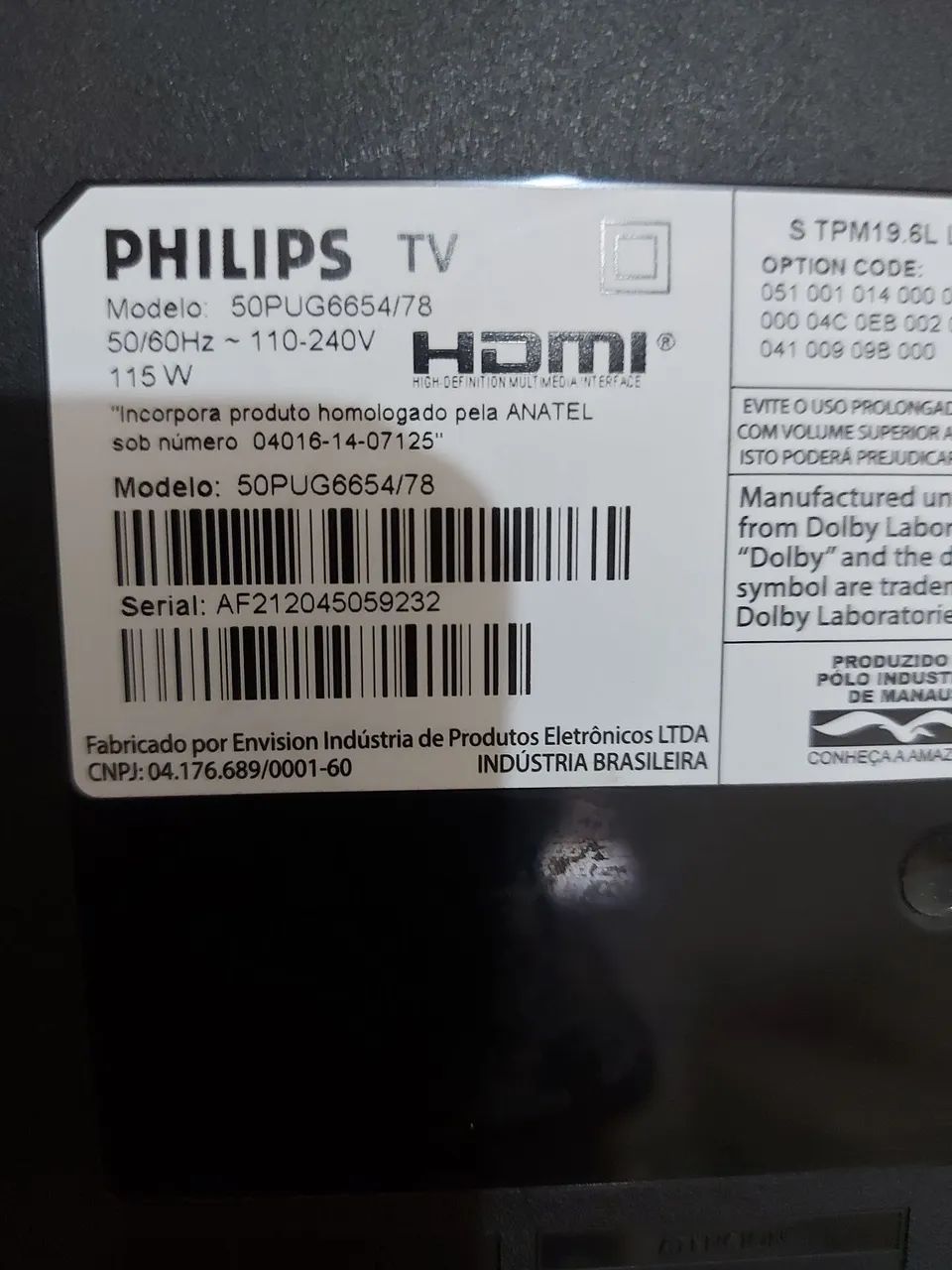 Pacote de peças tv Led phillips 50pug6654/78 - Foto 6