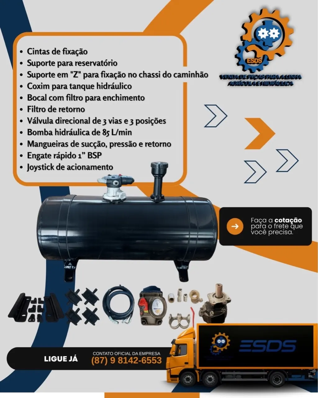 Kit Hidráulico para Caminhão - Completo e Eficiente