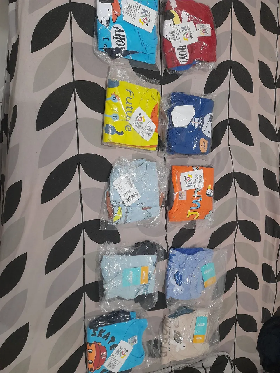 Kits de camisetas infantis estampadas