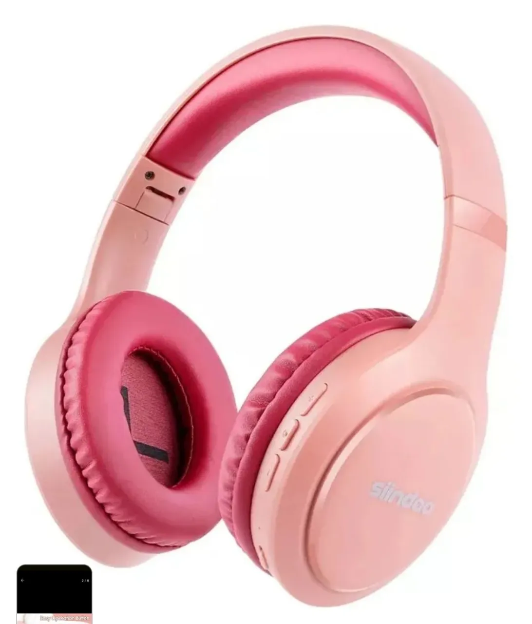 Fone de Ouvido Bluetooth Slindoo Rosa