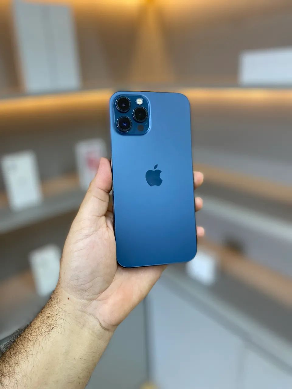 OFERTA IPHONE 12 PRO MAX 128GB AZUL NOVÍSSIMO COMPLETO DISPONÍVEL