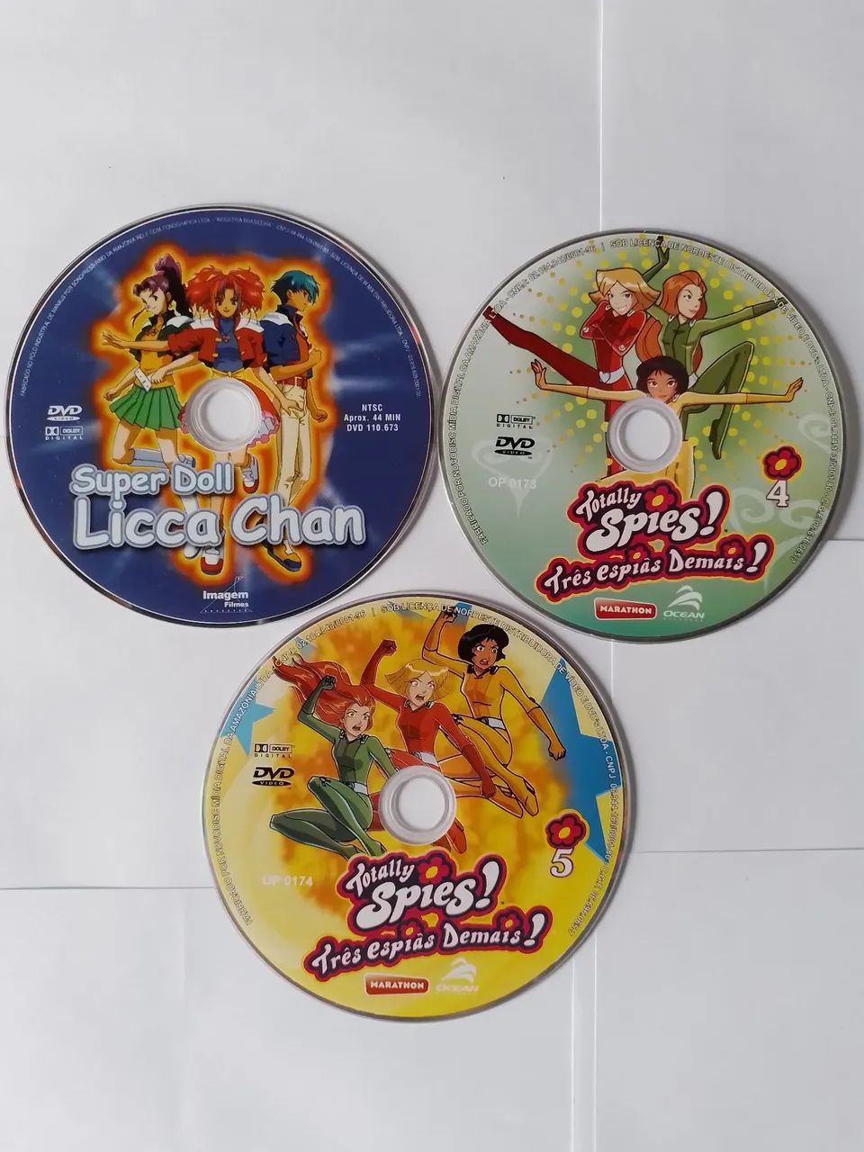3 Dvds Animes Super Doll Licca Chan + Totally Spies! Originais