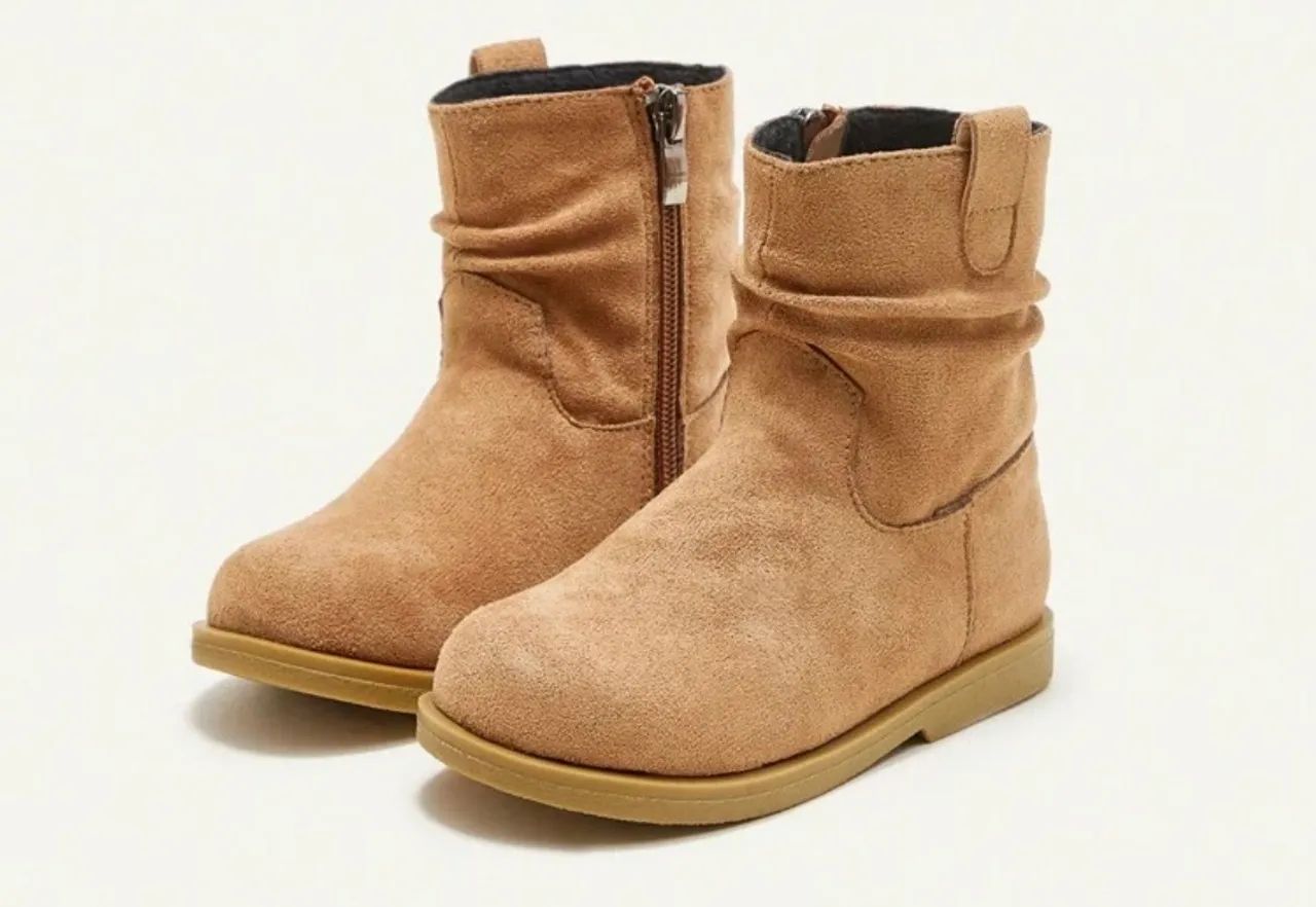 Botas de Couro Infantil - Marrom - Tamanho 25 - Foto 3