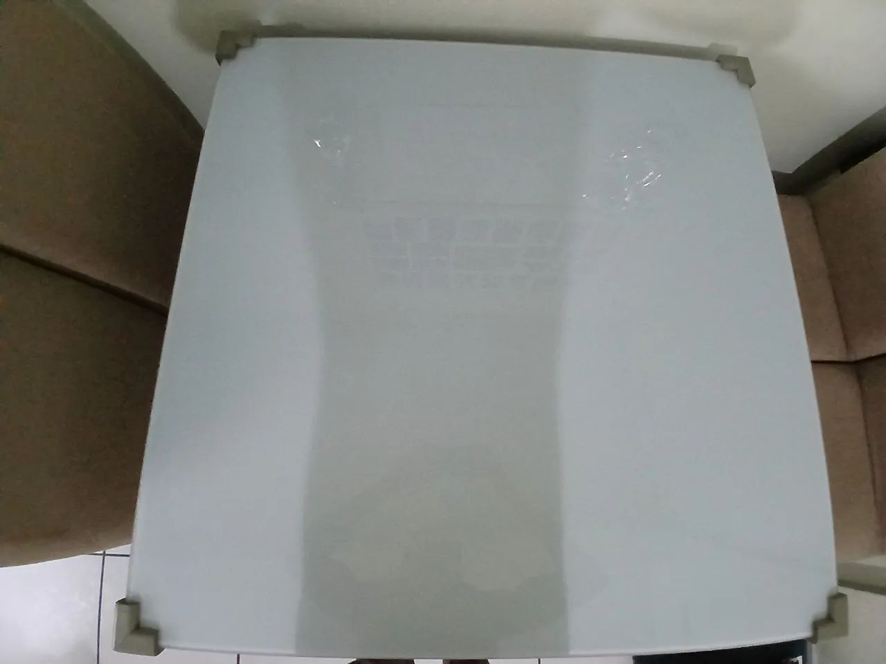 Mesa de Vidro Retangular - Branca