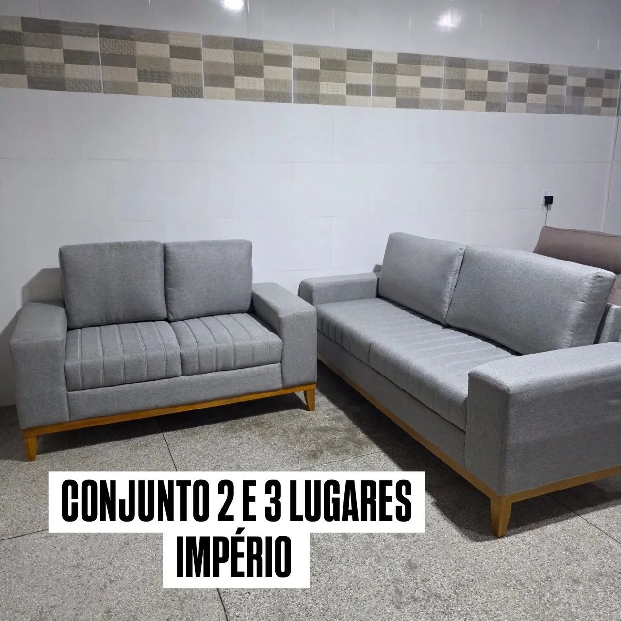 SOFÁ CONJUNTO 2 E 3 LUGARES LUXO - Foto 2