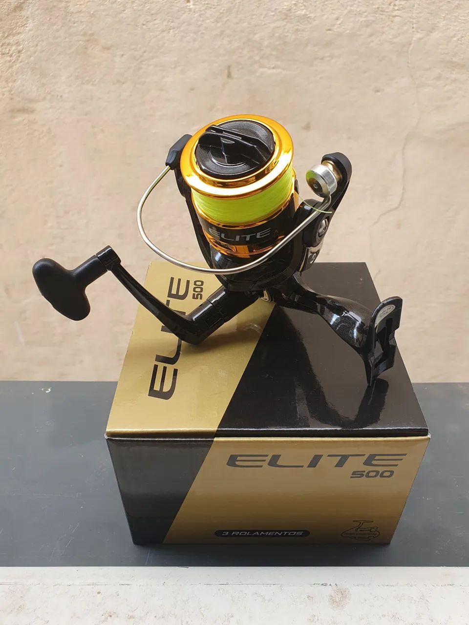 (Novo) Molinete MS Elite Gold 500 - 4 rol. - direito/esquerdo