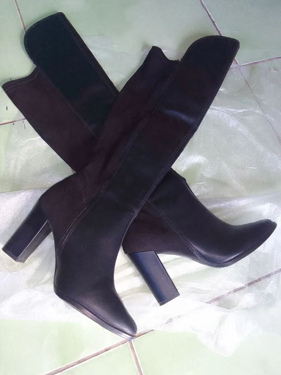 Botas Over The Knee Couro Sintético