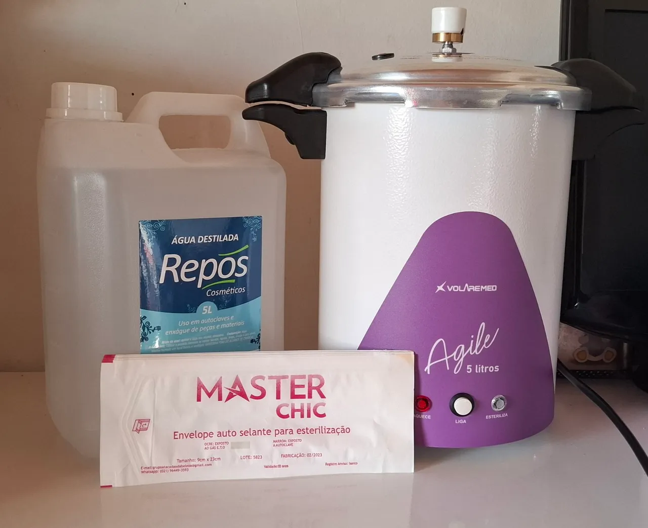 Autoclave Volaremed Agile 5 Litros + Produtos