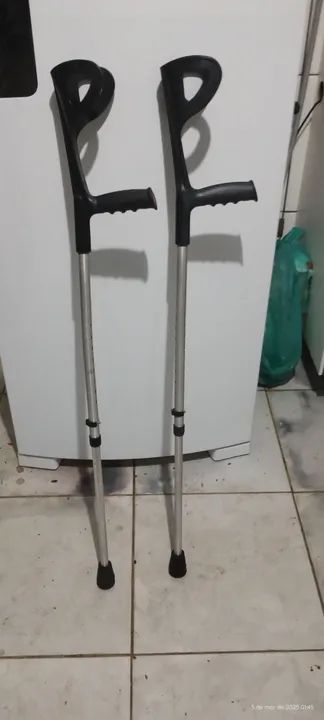 Par de Muletas canadense em alumínio  - Foto 2