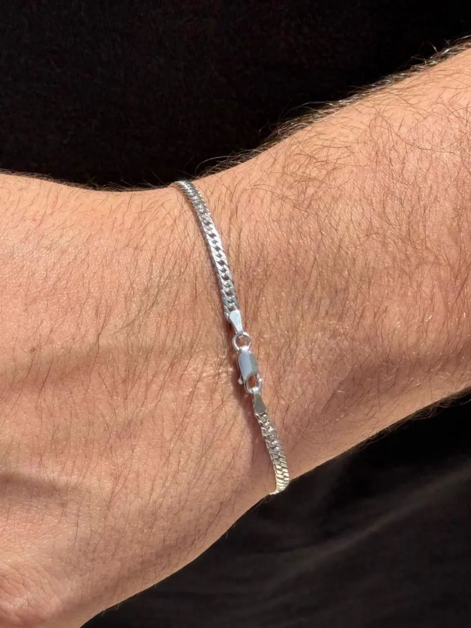 Pulseira Masculina de Prata 925 - Foto 2