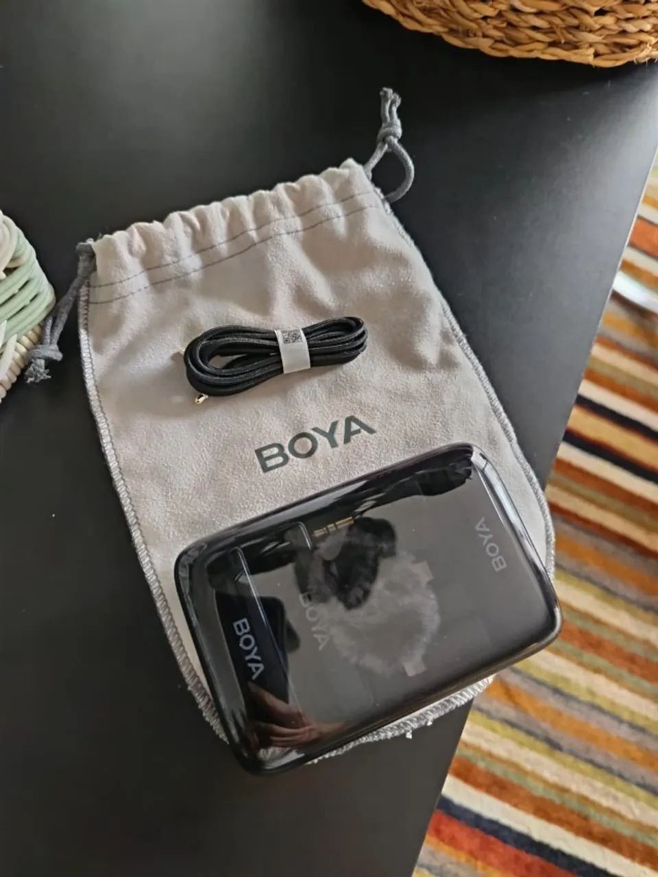 Microfones Boya Inalambrico Boyalink Condensador Omnidirecional Cor Preto Seminovo - Foto 3