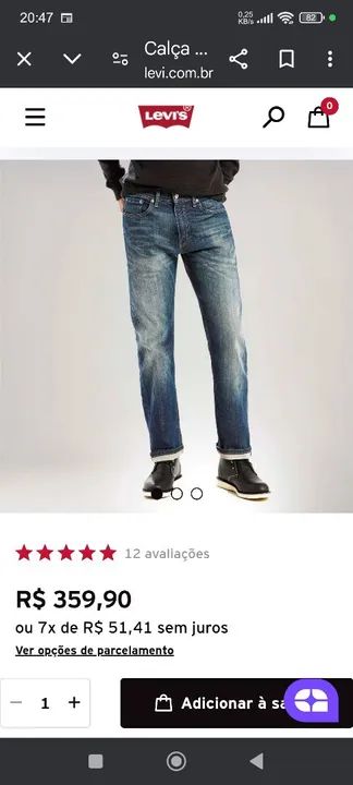 Levi's Nova Original 505 Regular Média