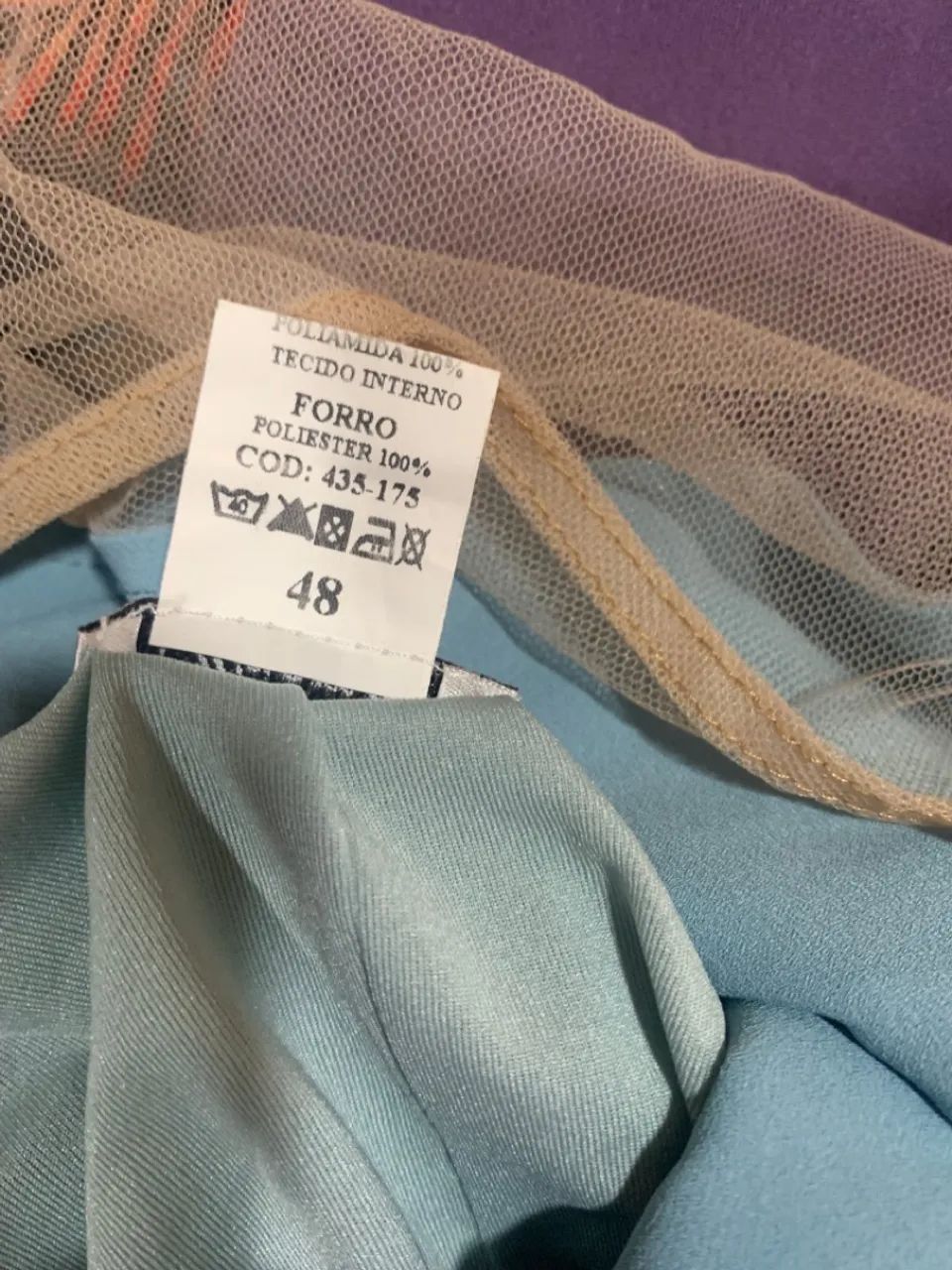 Vestido longo azul claro bordado - Foto 4