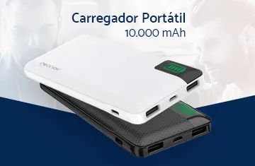 PowerBank Geonav Universal 10.000mAh, 2 portas USB + 1 porta USB-C, Led de bateria (NOVO) - Foto 5