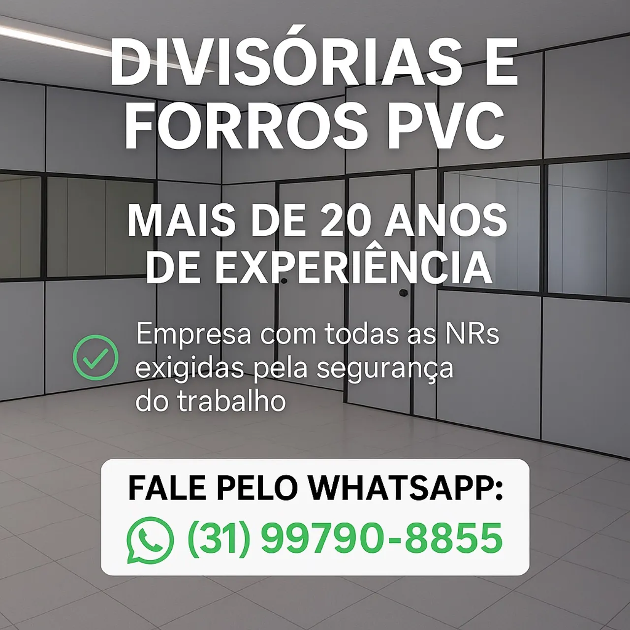 Divisórias e Forro PVC - Promoção