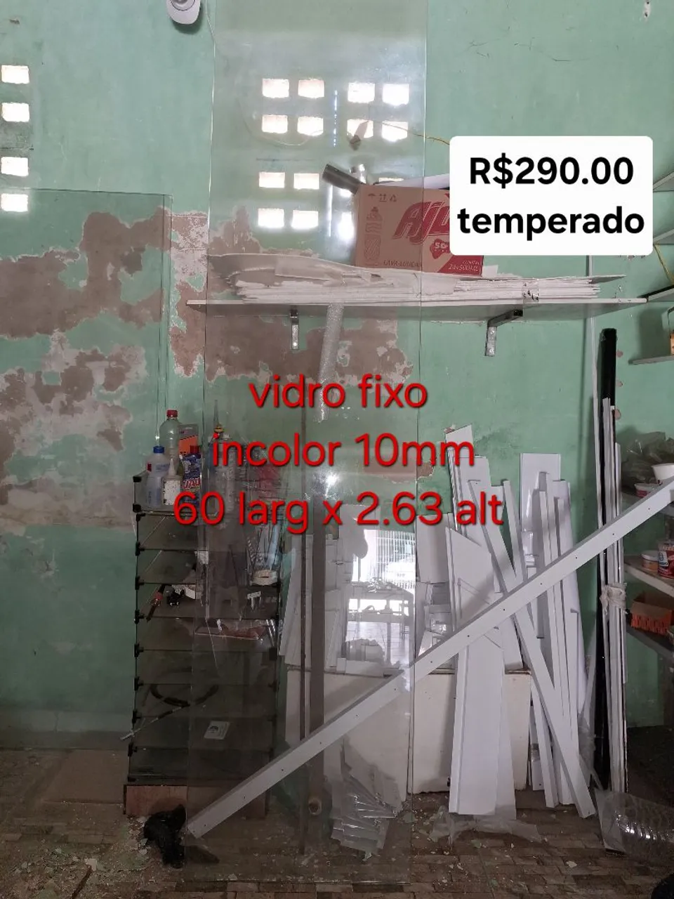 Vidro Temperado 60x2.63 - Incolor 10mm