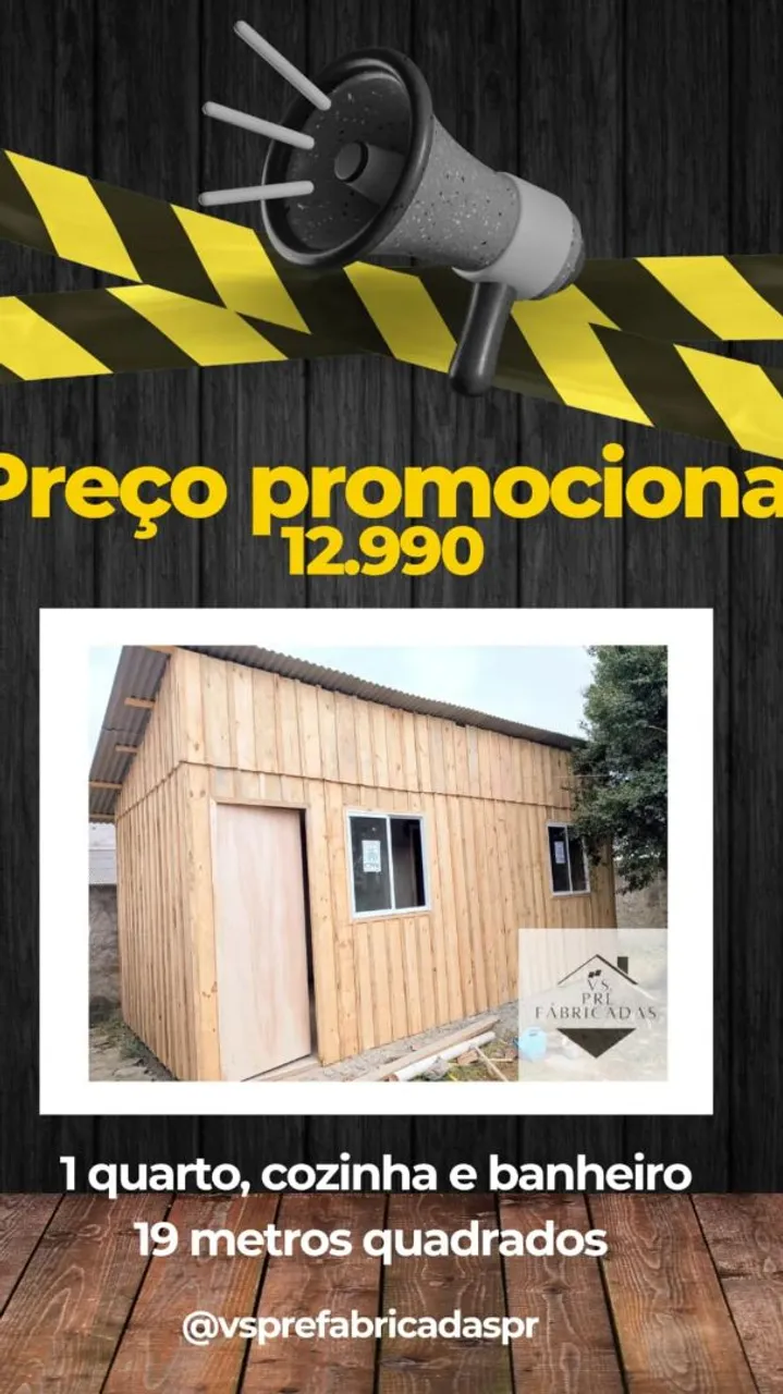 Casa Pré-Fabricada Promocional 19m²