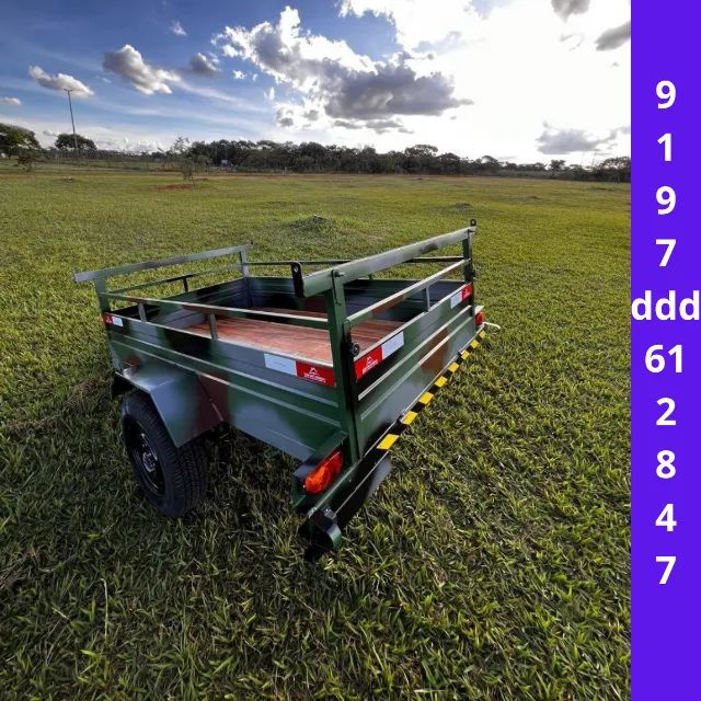 Reboque reforçado com eixo duplo