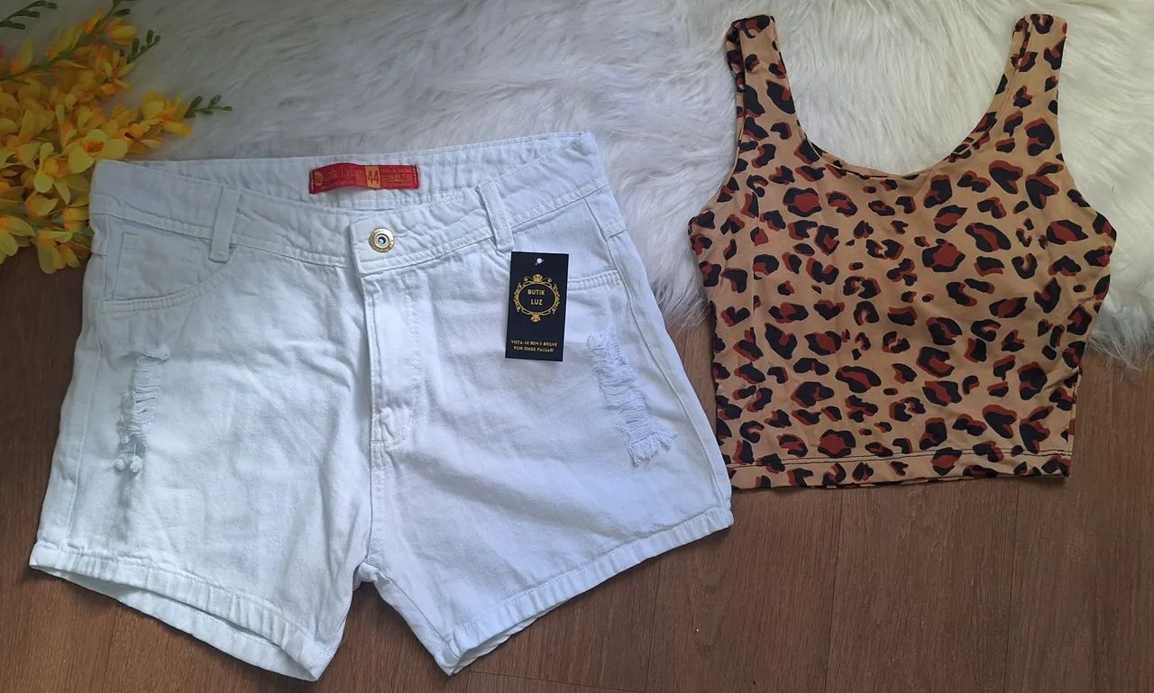 Short Meia Coxa Branco - Foto 2